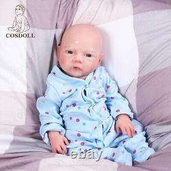 COSDOLL 18.5 Bébé Garçon Reborn en Silicone Intégral Adorable Poupée Nouveau-Né en Silicone Doux
