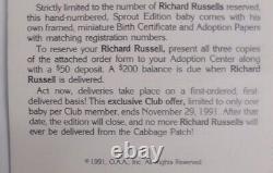 Chabage Patch Kids Richard Russell Signé À La Main 1991 Collectors Club Rare Grail