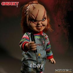 Child's Play 15 Scarred Talking Chucky Figure D'échelle Mega Avec Le Son Mezco Doll