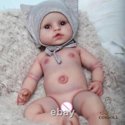 Cosdoll 16.5cute Girl Reborn Baby Doll Full Body Silicone Real Touch Xmas Cadeaux