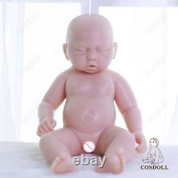 Cosdoll 17,5 Dans Lifelike Silicone Plein Yeux Fermés Dormant Bébé Fille Poupée Bébé