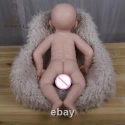 Cosdoll 18.5 Pouces Full Silicone Reborn Baby Girl Doll Non-painte Baby Doll