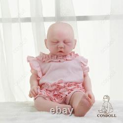Cosdoll 18.5 Silicone Lifelike Fermé Yeux Dormant Baby Girl Doll Baby+clothes