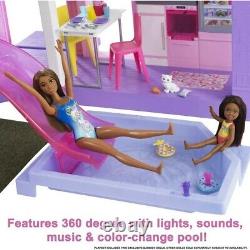 Deluxe Barbie Édition Spéciale 60ème Dream House Playset Avec 2 Poupées, Barbie, Voiture