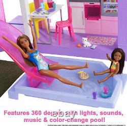 Deluxe Barbie Édition Spéciale 60ème Dreamhouse Playset Avec 2 Poupées, Barbie, Voiture