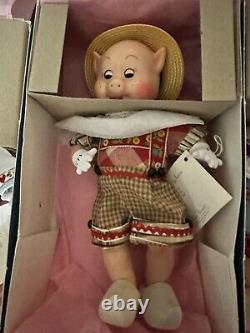 Ensemble de poupées classiques Madame Alexander Vintage des Trois Petits Cochons, boîtes extrêmement rares.