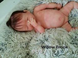 Full Silicone Baby Wyatt Or Willow With Rooted Hair (option Biracial Disponible)