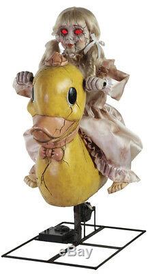 Halloween Life Animation Rocking Ducky Canard Doll Prop Haunted