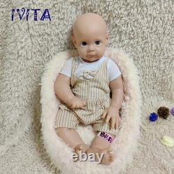 IVITA 21'' Adorable Poupée Garçon en Silicone Souple Reborn Silicone Cadeau de Noël pour Enfants