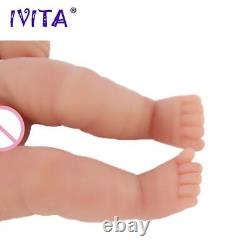 Ivita 11'' Full Body Silicone Reborn Baby Girl Realistic Silicone Doll Baby Gift
