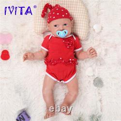 Ivita 12 Livres Full Silicone Reborn Doll 23'' Baby Girl Rugissant Silicone Doll
