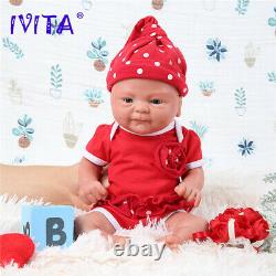 Ivita 14'' Full Silicone Reborn Baby Girl Doll 1.6kg Petit Cadeau Mignon De Jouet De Bébé
