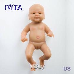 Ivita 14 '' Silicone Baby Doll Full Body Réaliste Lifelike Bébé Fille Jouet 1650g