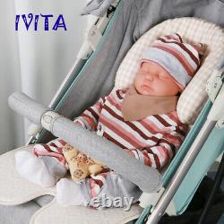 Ivita 18.5'' Full Body Silicone Reborn Doll Eyes Closed Sleeping Baby Boy Noël