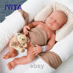 Ivita 18.5'' Full Body Soft Silicone Reborn Baby Boy Belle Poupée Dormant Bébé