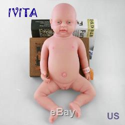 Ivita 18 ' ' Cute Full Body Silicone Réincarné Bébé Fille Prenez Un Mannequin Poupée En Silicone