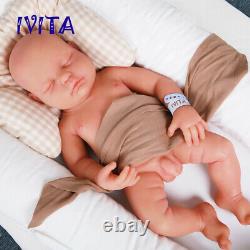 Ivita 18 Full Body Filled Soft Silicone Closed Eyes Doll Newborn Baby Boy Jouet