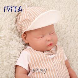 Ivita 18 Full Body Filled Soft Silicone Closed Eyes Doll Newborn Baby Boy Jouet