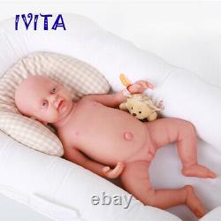Ivita 18'' Full Body Silicone Reborn Doll 3800g Waterproof Baby Girl Cadeau De Noël