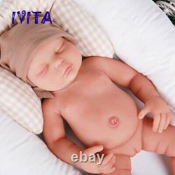 Ivita 18 '' Pour Bébé Dormir Reborn Silicone Baby Doll Yeux Fermés Baby Girl