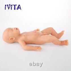 Ivita 18 '' Reborn Nuisettes Full Body Silicone Main Sleeping Doll Boy Cadeaux