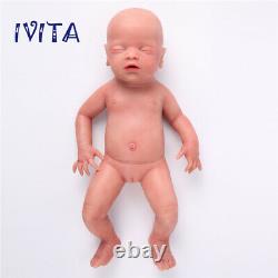 Ivita 18 Silicone Rebirth Baby Doll Handmade Sleeping Baby Girl Doll Toys Cadeaux