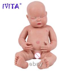 Ivita 18 Silicone Reborn Baby Eyes Closed Doll Toy Special Ventes Cadeaux De Vacances