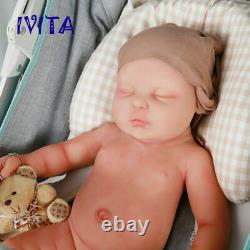 Ivita 18'' Sleeping Infant Silicone Reborn Baby Doll Yeux Fille Fermée Bébé