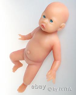 Ivita 19'' Soft Silicone Reborn Baby Girl Handmade Floppy Silicone Baby Doll