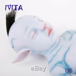 Ivita 20 Pouces Avatar Silicone Poupée Réaliste En Silicone Reborn Baby Girl 2900g