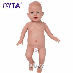 Ivita 20 Pouces Corps Complet Silicone Doux Renaître Poupée Bébé Alive Girl Simulation Toy
