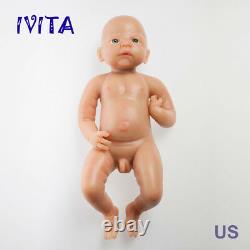 Ivita 22'' Full Body Platinum Silicone Reborn Baby Boy 5kg Poupée En Silicone Ressemblant À Une Vie