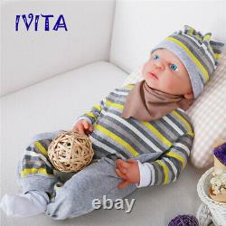 Ivita 22'' Full Body Silicone Reborn Baby Boy 5kg Lifelike Big Silicone Doll