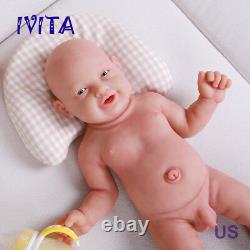 Ivita 23'' Big Reborn Boy Full Body Silicone Doll Adorable Sourire Bébé Bébé
