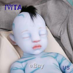 Ivita 25 '' Avatar Pleine Silicone Newborn Baby Doll Réaliste Poupée En Silicone De