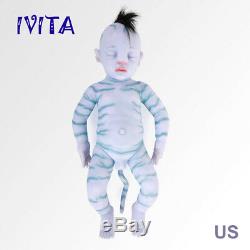 Ivita 25 '' Avatar Pleine Silicone Newborn Baby Doll Réaliste Poupée En Silicone De