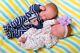 Jumeaux De Bébés Renaissants Garçon Fille Prématurés En Vinyle Silicone Anatomiquement Corrects