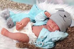 Jumeaux de bébés renaissants garçon fille prématurés en vinyle silicone anatomiquement corrects