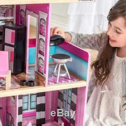 Kidkraft Shimmer Mansion Dollhouse Dollhouse En Bois Convient Barbie Les Poupées De Taille