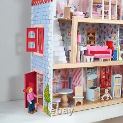 Maison de poupées avec 16 accessoires inclus - Majestueuse demeure pour poupées NEW
