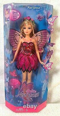 Mariposa Barbie Doll Mattel 2007 Movie Tv Butterfly Fairy M3456 Nouveau
