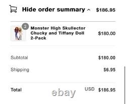 Mattel Monster High Skullector Chucky Et Tiffany Doll 2-pack Confirmé Commande