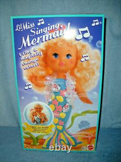 Mattel Original 1990 LIL Miss Singing Sirène Sings & Changes Couleurs