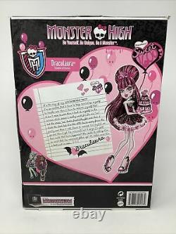 Monster High Sweet 1600 Draculaura Doll Retiré Rare Nib