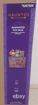 NOUVEAU - Boîte à jouets de poupée animée parlante hantée pour décoration d'Halloween à l'intérieur