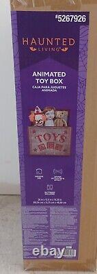NOUVEAU - Boîte à jouets de poupée animée parlante hantée pour décoration d'Halloween à l'intérieur