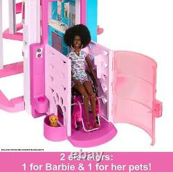 Nouvelle Barbie Dreamhouse, 75+ pièces, Maison de poupée de fête au bord de la piscine avec toboggan à 3 étages