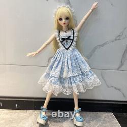 Nouvelle poupée BJD 1/3 de 60cm pour fille avec vêtements de mode - Jouet DIY - Cadeau d'anniversaire pour enfants