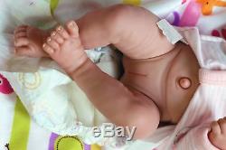 Pleurer Américaine Reborn Baby Girl Doll Vinyle Silicone Du Nouveau-né Prématuré Vie Comme