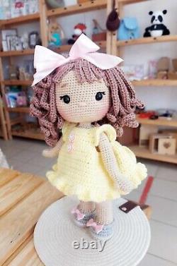 Poupée Amigurumi jouet crochet artisanat fait main sécurité tricotée enfants Nouvelle fille